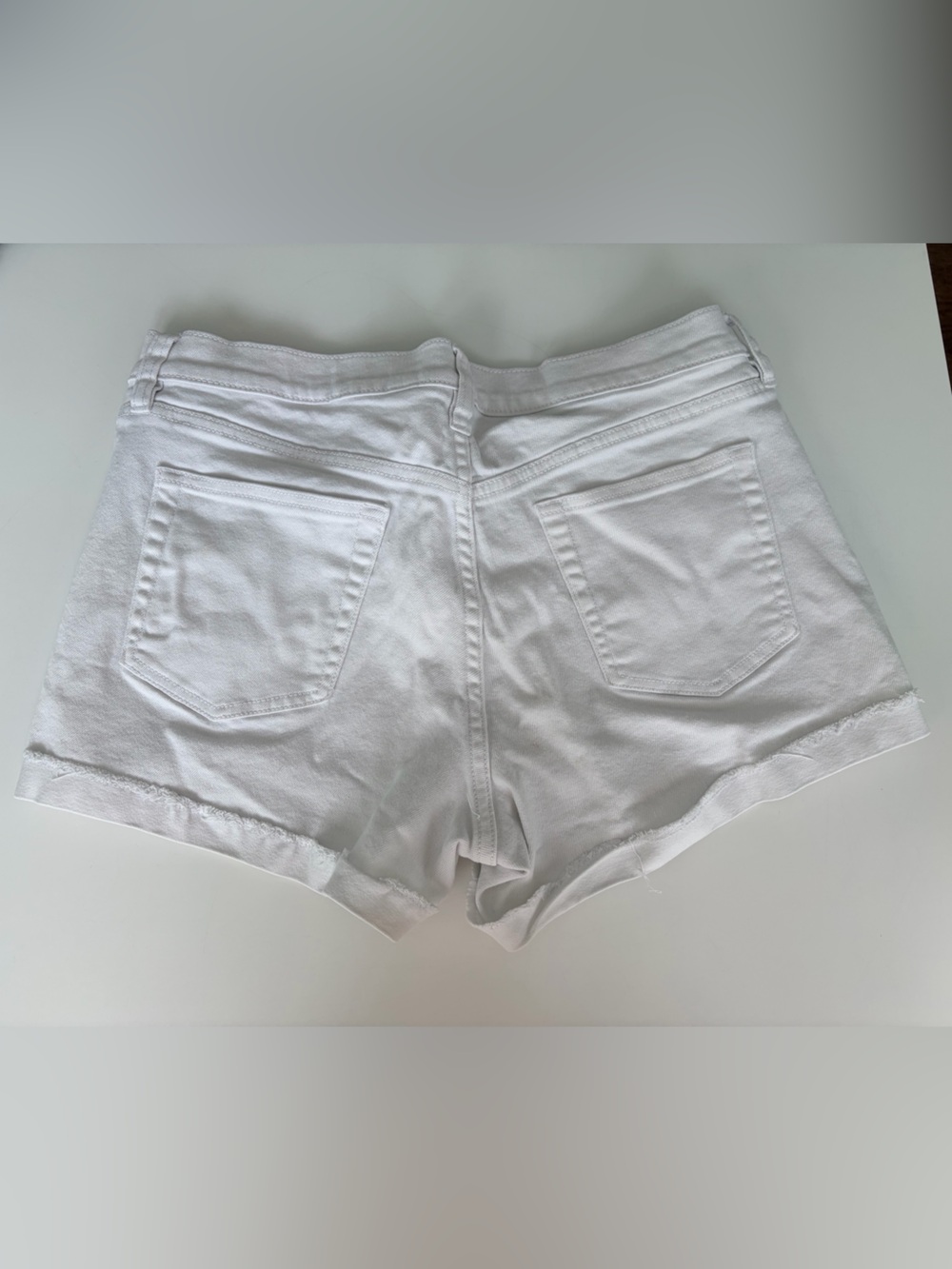 J. Crew White Women's Denim Shorts - Classic Rolled Hem - Picture 3 of 3